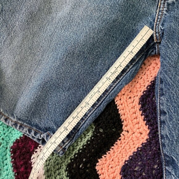 Levi's 505 Denim Shorts Mens 34 Walking Bermuda Distressed Jean - Picture 14 of 15